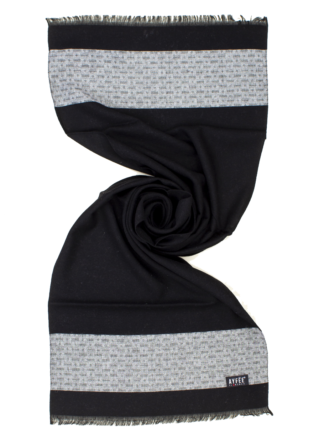 STOLA UOMO BICOLORE, 27%VI 27%PL 23%MD 15%WO 8%WS, CM60X190, MADE IN ITALY      